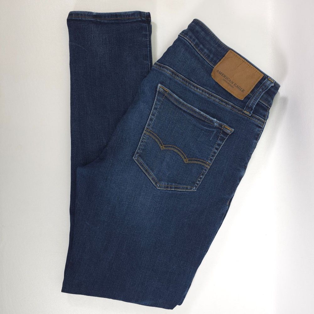 American Eagle Extreme Flex Jeans Men's‎ 33x31 Distressed Denim Stretch Straight